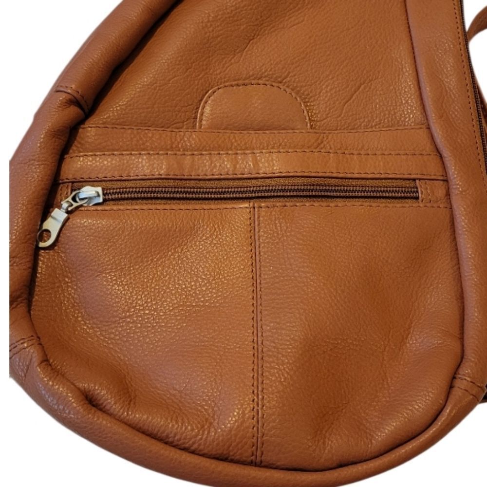 Paul & Taylor Brown Genuine Leather Sling Bag NWOT - Picture 4 of 9